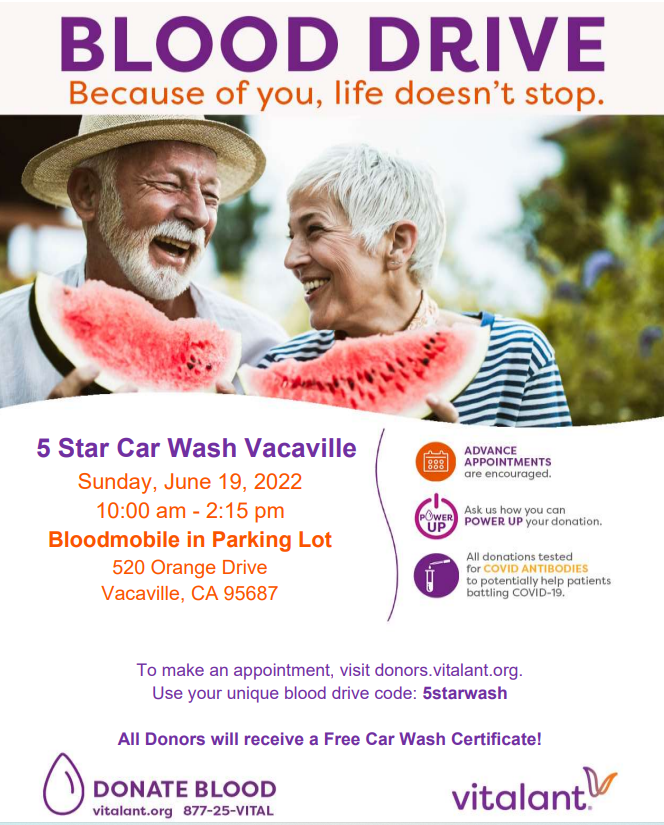 5 Star Car Wash & Detail Center Blood Drive -